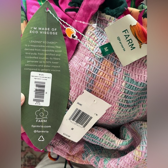 Farm Rio PINK PAINTED TOUCANS MINI DRESS - Picture 11 of 13